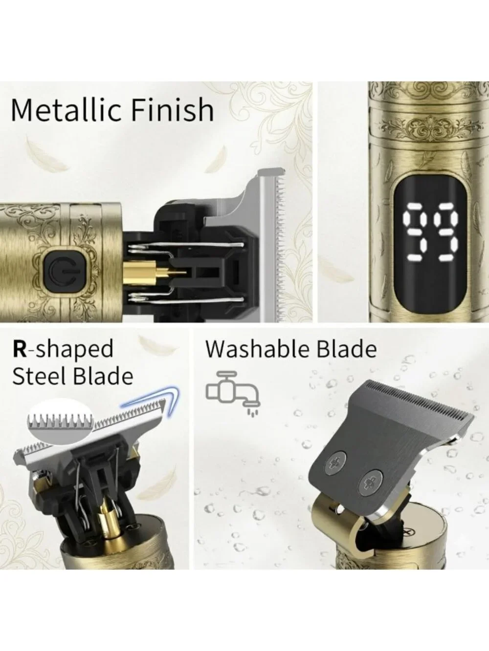 Vintage Beard & Hair Trimmer for Men, Next-Gen Clippers, Precision Grooming Tool